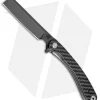 Artisan Cutlery Orthodox Liner Lock Knife Black Carbon Fiber (3.5" Black)