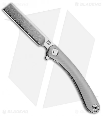 Artisan Cutlery Small Orthodox Frame Lock Knife Gray Ti (2.75" Damascus) 1 Artisan Cutlery Small Orthodox Frame Lock Knife Gray Ti (2.75" Damascus)