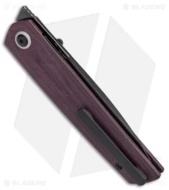 Artisan Cutlery Sirius Liner Lock Knife Purple Micarta (3.5"Black S35VN) 6 Artisan Cutlery Sirius Liner Lock Knife Purple Micarta (3.5"Black S35VN) -Knife Shop Artisan Cutlery Sirius FL Burgandy Micarta Black BHQ 144916 jr side