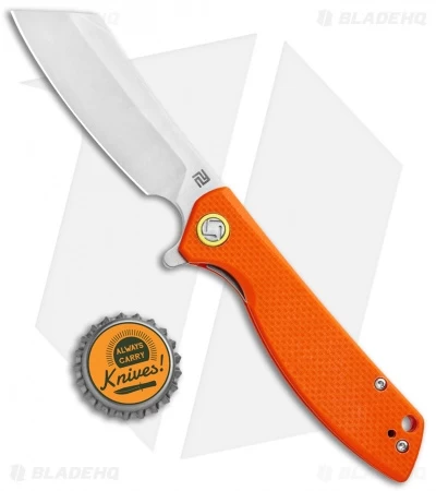 Artisan Cutlery Small Tomahawk Liner Lock Knife Orange G-10 (3" Stonewash) 4 Artisan Cutlery Small Tomahawk Liner Lock Knife Orange G-10 (3" Stonewash) - Image 4