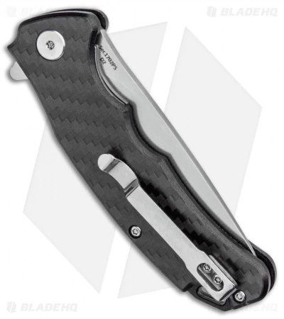 Artisan Cutlery Small Tradition Liner Lock Knife Carbon Fiber (3" Stonewash) 3 Artisan Cutlery Small Tradition Liner Lock Knife Carbon Fiber (3" Stonewash) - Image 3