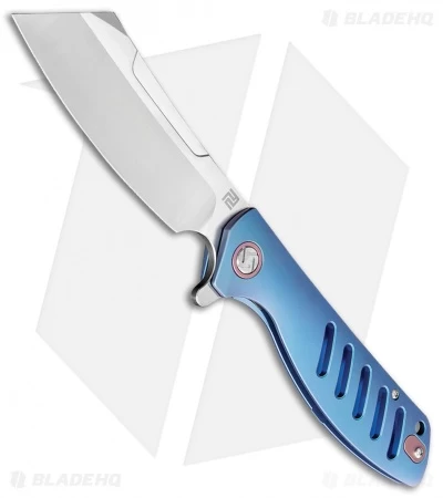 Artisan Cutlery Tomahawk Frame Lock Knife Blue Titanium (3.8" Satin M390) 1 Artisan Cutlery Tomahawk Frame Lock Knife Blue Titanium (3.8" Satin M390)