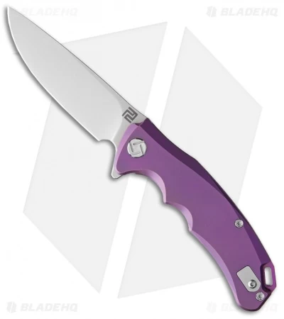 Artisan Cutlery Tradition Frame Lock Knife Purple Titanium (3" Stonewash) 1 Artisan Cutlery Tradition Frame Lock Knife Purple Titanium (3" Stonewash)