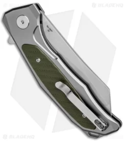 Artisan Cutlery Megahawk Liner Lock Knife Gray/Green G-10 (3.9" Stonewash) 6 Artisan Cutlery Megahawk Liner Lock Knife Gray/Green G-10 (3.9" Stonewash) -Knife Shop Artisan Falcon Wharncliffe LL Gray Green G 10 SW ATZ1809PGGN BHQ 87129 jr side