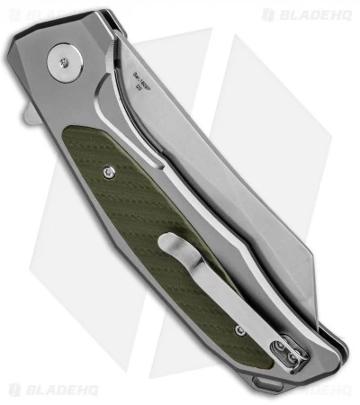 Artisan Cutlery Megahawk Liner Lock Knife Gray/Green G-10 (3.9" Stonewash) 3 Artisan Cutlery Megahawk Liner Lock Knife Gray/Green G-10 (3.9" Stonewash) - Image 3