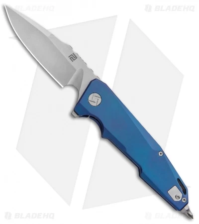 Artisan Cutlery Predator Frame Lock Knife Blue Titanium (3.75" SW) 1706G-BU 1 Artisan Cutlery Predator Frame Lock Knife Blue Titanium (3.75" SW) 1706G-BU