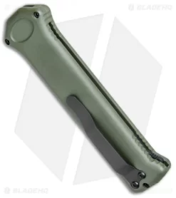 Paragon PARA-XD Dagger OTF Automatic OD Green (3.5" Black Serr) -Knife Shop Asheville Steel Paragon PARA XD Dagger OTF OD Green Black Serr PARA XD SP ODG CB1X BHQ 78133 jr side