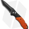 Bear OPS Bold Action V Tanto Automatic Rescue Knife Blk/Orng G-10 (3.25" Black)