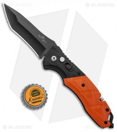 Bear OPS Bold Action V Tanto Automatic Rescue Knife Blk/Orng G-10 (3.25" Black) 5 Bear OPS Bold Action V Tanto Automatic Rescue Knife Blk/Orng G-10 (3.25" Black) - Image 5