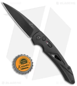 Bear OPS Bold Action XVI Automatic Knife Black Aluminum (2.8" Black) -Knife Shop Bear OPS Bold Action XVI Auto Black Aluminum Black BHQ 142590 jr bottlecap