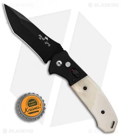 Bear OPS Mini Bold Action V Tanto Automatic Knife Black G-10/Bone (3.25" Black) 4 Bear OPS Mini Bold Action V Tanto Automatic Knife Black G-10/Bone (3.25" Black) - Image 4