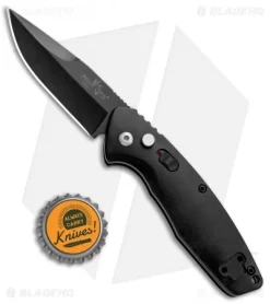Bear OPS Bold Action X Automatic Knife Black Aluminium (2.6" Black) -Knife Shop Bear Ops Bold Action X Auto Black Aluminum Black AC 1000 AIBK B BHQ 83262 jr bottlecap