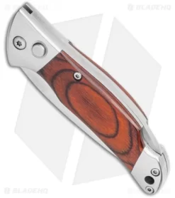 Knife Shop -Knife Shop Bear and Son Rosewood Automatic Lockback BHQ 118796 LS Spine