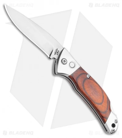 Bear And Son Automatic Lockback Knife Rosewood (2.75" Satin) 1 Bear And Son Automatic Lockback Knife Rosewood (2.75" Satin)