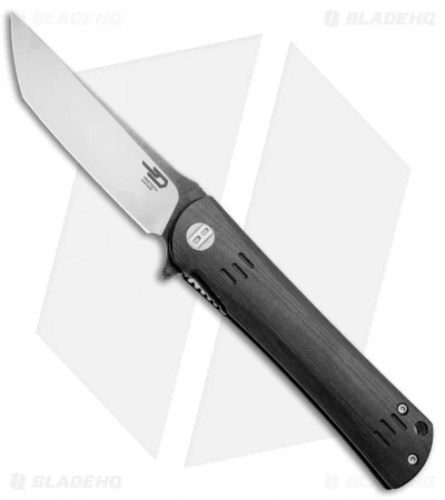 Bestech Knives Kendo Tanto Liner Lock Knife Black G-10 (3.75" Satin, Black) 1 Bestech Knives Kendo Tanto Liner Lock Knife Black G-10 (3.75" Satin, Black)