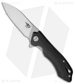 Bestech Knives Beluga Liner Lock Knife Black G-10 (3" Satin D2) BG11D-2