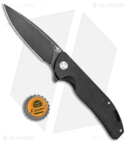 Bestech Knives Bison Frame Lock Knife Titanium/G-10 Black (3.5" Black SW) -Knife Shop Bestech Knives Bison FL Ti Black G 10 Black SW BT1904B 2 BHQ 96886 jr bottlecap