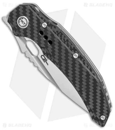 Bestech Knives Exploit Frame Lock Gray Carbon Fiber/ Titanium (3.5" Satin) 2 Bestech Knives Exploit Frame Lock Gray Carbon Fiber/ Titanium (3.5" Satin) - Image 2