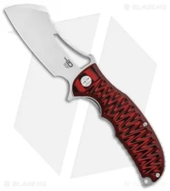 Bestech Knives Hornet Liner Lock Knife Black/Red G-10 (3.5" Satin) BG12B