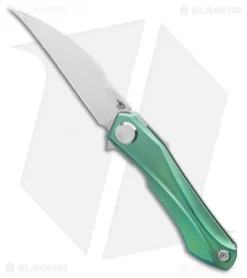 Bestech Knives Ivy Frame Lock Flipper Green Ti (3" Satin) BHQ Exclusive