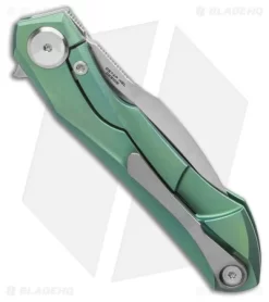 Bestech Knives Ivy Frame Lock Flipper Green Ti (3" Satin) BHQ Exclusive -Knife Shop Bestech Knives Ivy Frame Lock Flipper Green Ti 3 Stonewash BHQ Exclusive BHQ 134252 LS Side