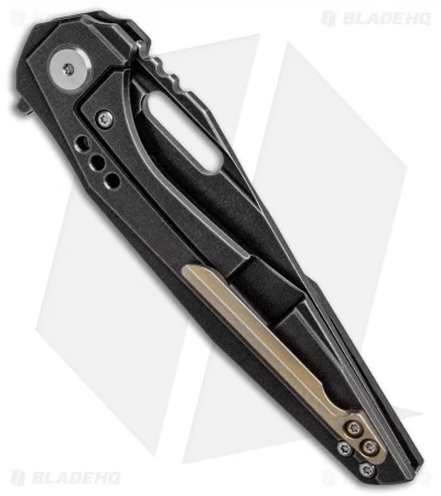 Bestech Knives Malware Frame Lock Flipper Knife Ti/Carbon Fiber(3.88" Black SW) 2 Bestech Knives Malware Frame Lock Flipper Knife Ti/Carbon Fiber(3.88" Black SW) - Image 2