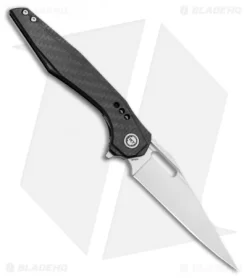 Bestech Knives Malware Left-Hand Flipper Knife Carbon Fiber (3.88" Stonewash)