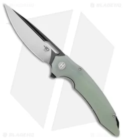 Bestech Knives Ornetta Liner Lock Knife Jade G-10 (3.5" Two-Tone D2) BG50D