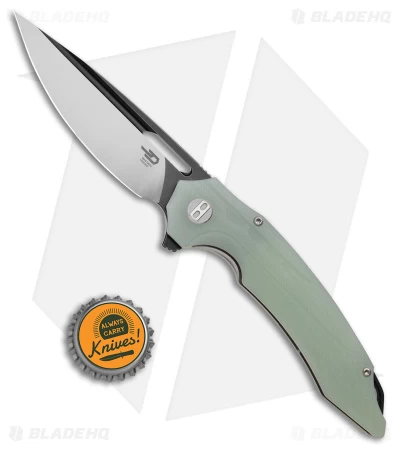 Bestech Knives Ornetta Liner Lock Knife Jade G-10 (3.5" Two-Tone D2) BG50D 4 Bestech Knives Ornetta Liner Lock Knife Jade G-10 (3.5" Two-Tone D2) BG50D - Image 4