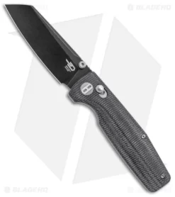 Bestech Knives Slasher Bar Lock Knife Black Micarta (3" Black D2) BG43A-2