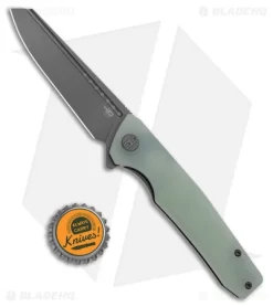 Bestech Knives Slyther Liner Lock Knife Jade G-10 (3.7" Titanized Gray) BG51B-3 -Knife Shop Bestech Knives Slyther LL Natural G 10 Gray Titan BHQ 178904 jr bottlecap
