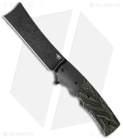 Bestech Knives Jason Clark Spanish Tip Razor Knife Black/Green G10 (3.75" Black)