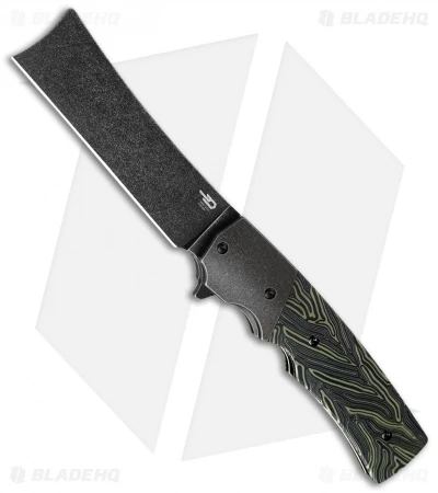 Bestech Knives Jason Clark Spanish Tip Razor Knife Black/Green G10 (3.75" Black) 1 Bestech Knives Jason Clark Spanish Tip Razor Knife Black/Green G10 (3.75" Black)