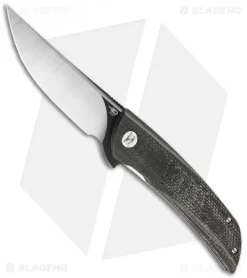 Bestech Knives Swift Liner Lock Knife Black Micarta (3.5" Two-Tone) KG30B-2
