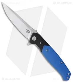 Bestech Knives Swordfish Liner Lock Knife Black/Blue G-10 (3.875" D2) BTKG03D