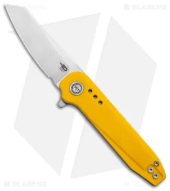 Bestech Knives Syntax Liner Lock Knife Yellow G-10 (2.8" Satin/SW 14C28N) BG40B