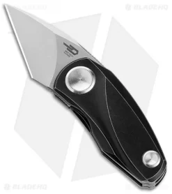Bestech Knives Tulip Frame Lock Flipper Knife Black Ti (1.34" SW) BT1913E