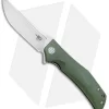 Bestech Knives Scimitar Liner Lock Knife Green G-10 (3.75" Satin)