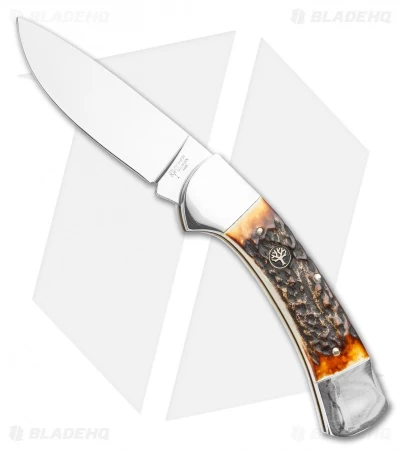 Boker Stag Hunter Lockback Pocket Knife (3.4" Polished) 114000 1 Boker Stag Hunter Lockback Pocket Knife (3.4" Polished) 114000