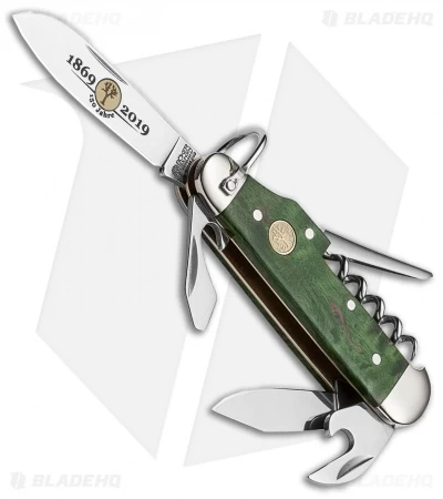 Boker Camp Knife 150th Anniversary Multi-Tool (Green Curly Birch) 1 Boker Camp Knife 150th Anniversary Multi-Tool (Green Curly Birch)