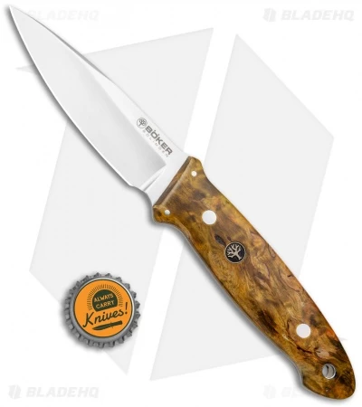 Boker Cub Fixed Blade Knife Curly Birch (3.9" Satin) 4 Boker Cub Fixed Blade Knife Curly Birch (3.9" Satin) - Image 4