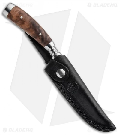 Boker Jager Gold Gobec Nicker Fixed Blade Knife Walnut Wood (4" Satin) 122532 3 Boker Jager Gold Gobec Nicker Fixed Blade Knife Walnut Wood (4" Satin) 122532 - Image 3