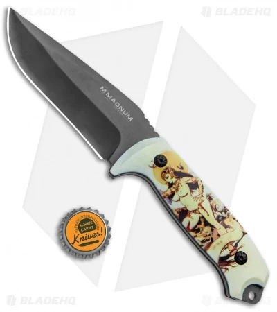 Boker Magnum Frank Frazetta Urban King Fixed Blade Ghoul Queen (4.6" Gray) 4 Boker Magnum Frank Frazetta Urban King Fixed Blade Ghoul Queen (4.6" Gray) - Image 4