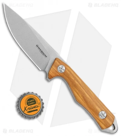 Boker Magnum Hking Companion Fixed Blade Knife Olive Wood (3.75" SW) 4 Boker Magnum Hking Companion Fixed Blade Knife Olive Wood (3.75" SW) - Image 4