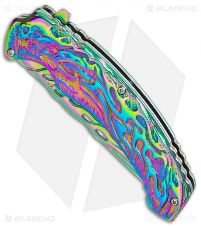 Boker Magnum Liner Lock Knife Rainbow Flaming Skull (3.74" Spectrum) 01MB734 2 Boker Magnum Liner Lock Knife Rainbow Flaming Skull (3.74" Spectrum) 01MB734 - Image 2