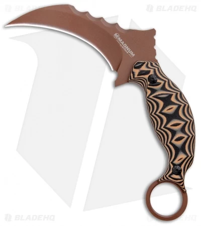 Boker Magnum Raptors Claw Fixed Blade Black/Orange G-10 (4.5" Brown) BOM02SC032 1 Boker Magnum Raptors Claw Fixed Blade Black/Orange G-10 (4.5" Brown) BOM02SC032