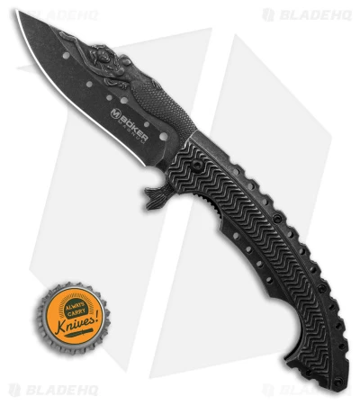 Boker Magnum Tactical Mermaid Liner Lock Knife Black (3.75" Black ) 01GL319SOI 4 Boker Magnum Tactical Mermaid Liner Lock Knife Black (3.75" Black ) 01GL319SOI - Image 4