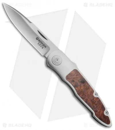 Boker Merlin 1674 Merlin Gentleman's Knife Amboina Root Wood (2.8" Satin) 111621 1 Boker Merlin 1674 Merlin Gentleman's Knife Amboina Root Wood (2.8" Satin) 111621