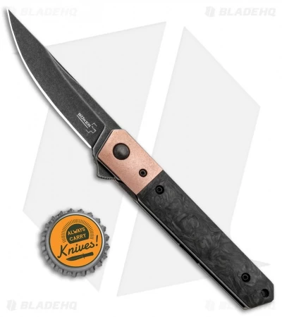 Boker Mini Kwaiken Flipper Knife Copper/Marble CF (3" Smokewash VG-10) 4 Boker Mini Kwaiken Flipper Knife Copper/Marble CF (3" Smokewash VG-10) - Image 4
