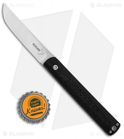 Boker Plus Kansei Wasabi Slip Joint Knife Carbon Fiber (2.875" Satin) 01BO632 4 Boker Plus Kansei Wasabi Slip Joint Knife Carbon Fiber (2.875" Satin) 01BO632 - Image 4